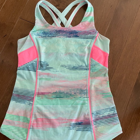 Ivivva tank // blue, pink and green // 12 - Picture 2 of 2